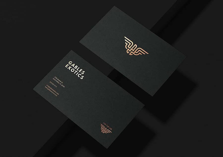 Silk Laminated Business Card with Stamped Foil